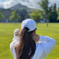Golf Is Therapy golf cap by Aced It Co., in white.