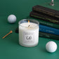 Ladies Lounge scented candle by Aced It Co., featuring notes of smoky tobacco leaf, honey, and cherry wood.